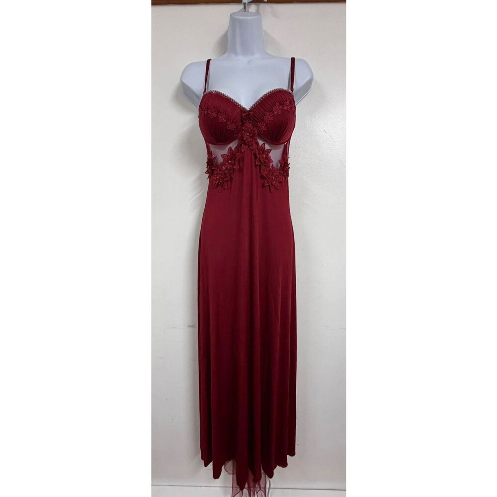 Solien Sexy-Lingerie Dress Padded Cut Out Embroidered Dress Nightwear